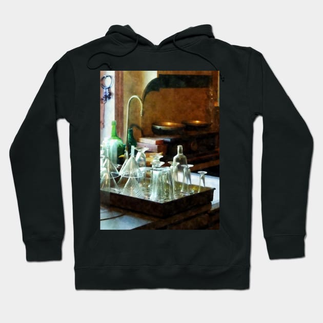 Pharmacy - Glass Funnels and Bottles Hoodie by SusanSavad